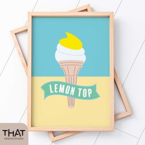 seaside lemon top print