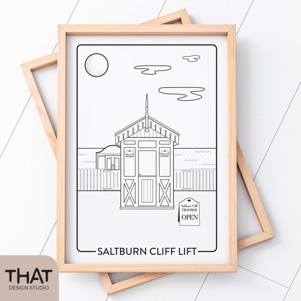 Saltburn Cliff Lift print