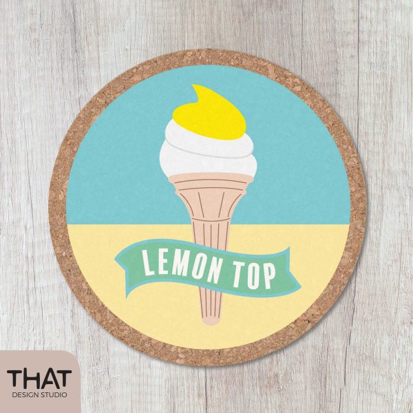 seaside lemon top coaster