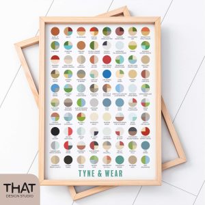 Tyne & Wear pie chart print