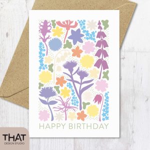 happy birthday (wildflower) card