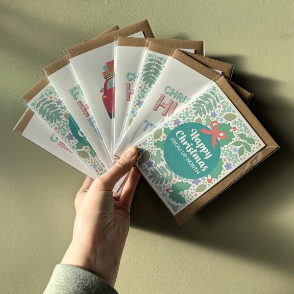 set of 3 festive Christmas cards - Image 2