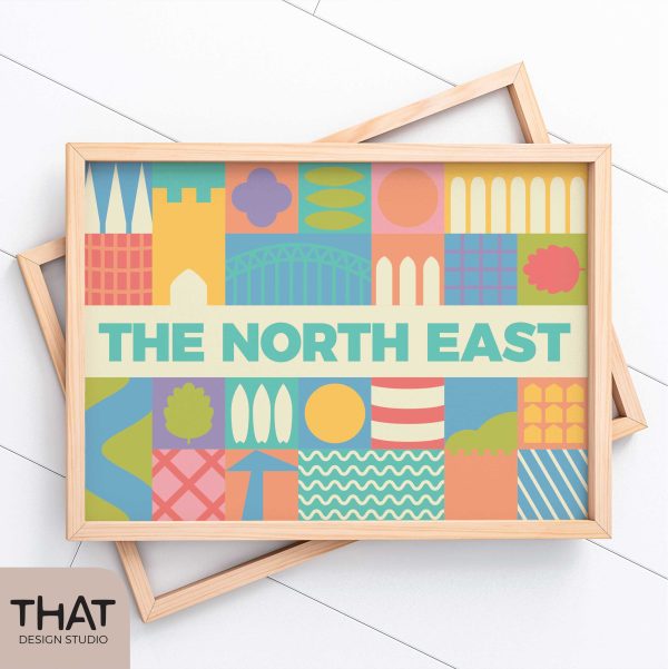 North East shapes print